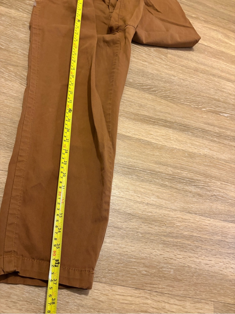 Free People High-Waist Tie Belt Trousers in Warm Brown - Picture 7 of 10